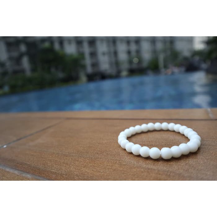 Supplier Bracelet White Onyx Original Natural Chakra Yoga Health Bracelet Natural Stone Shopee Philippines