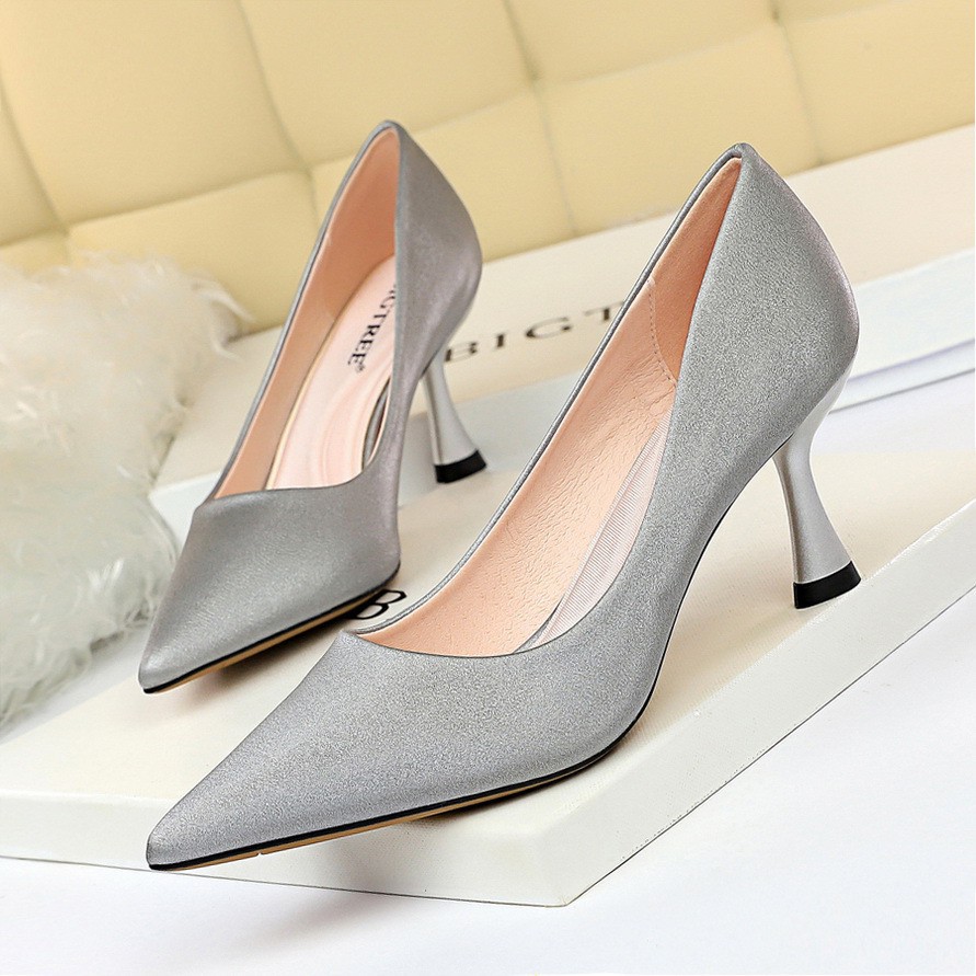 girls silver high heels