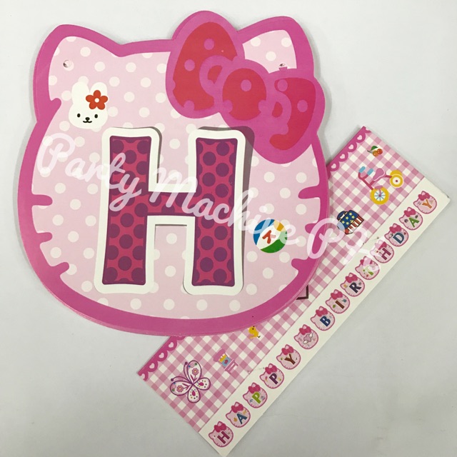 Hello Kitty Happy Birthday Letter Banner Head Cut Out Shopee Philippines