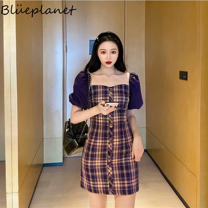 plaid dress women