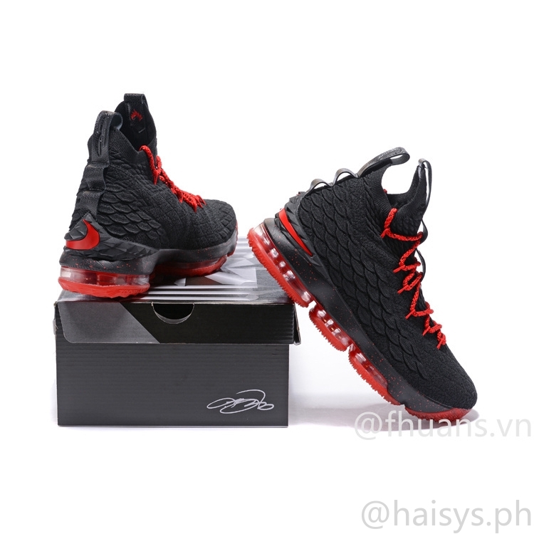 lebron james shoes red and black