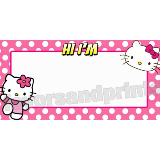 HELLO KITTY BIRTHDAY PARTY NAME TAGS 10s Shopee Philippines