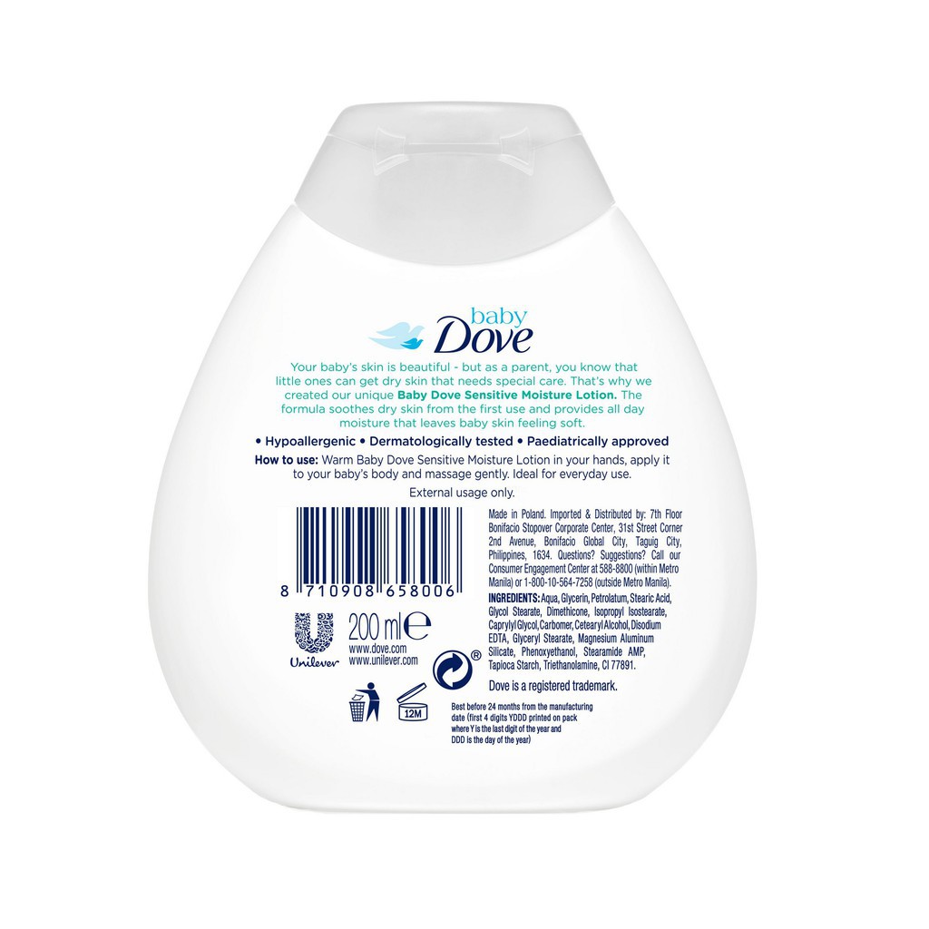dove baby sensitive lotion