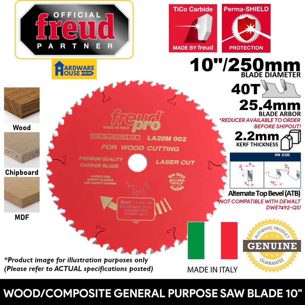 Original Freud 10 40t Carbide Circular Saw Blade Tct For Wood Rip