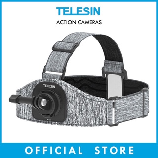 TELESIN Dual-Mount Front-Back Lycra Head Strap for Action Camera GoPro, DJI, Insta360 etc GP-HMS-T06