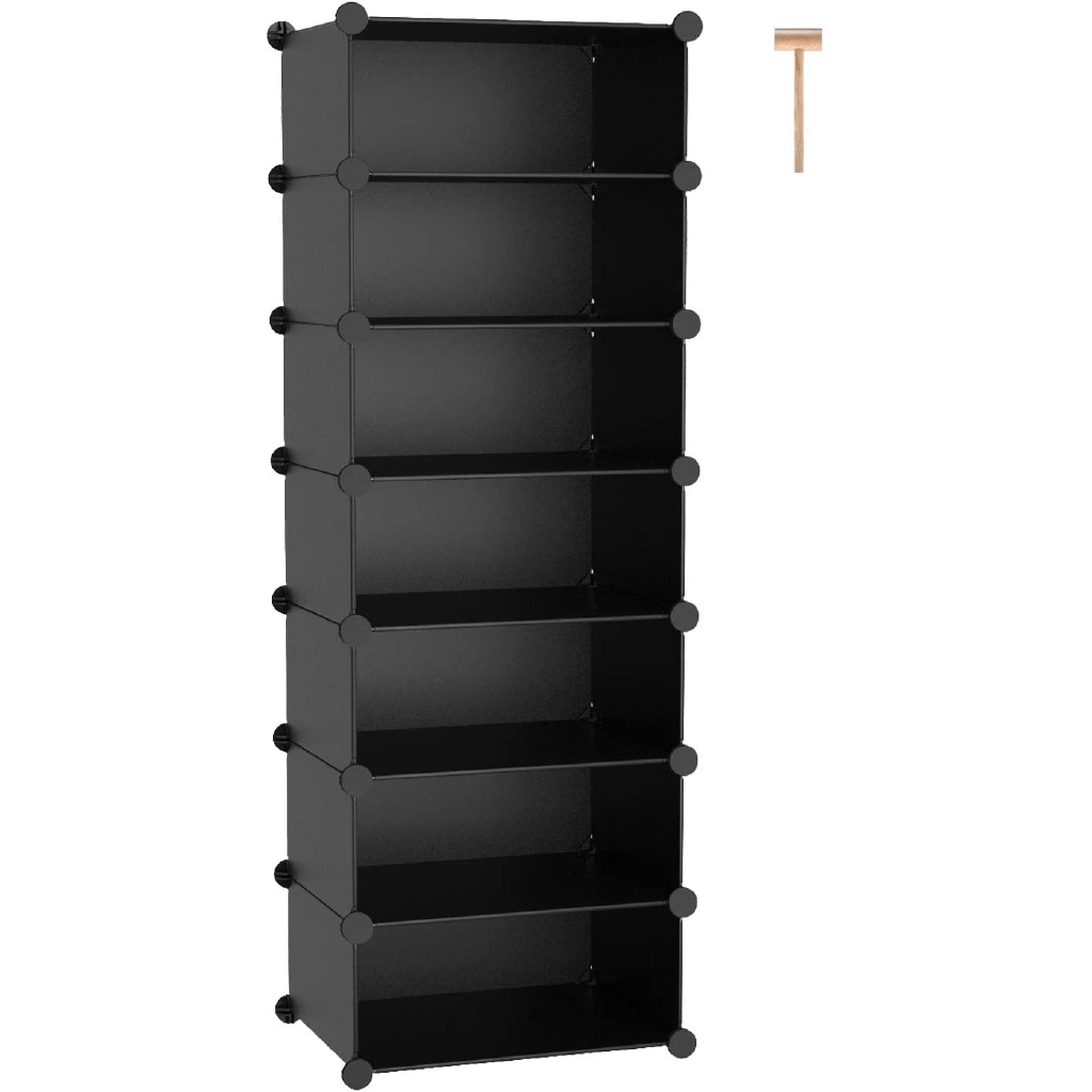 Youngestlivngsty 7 Tier Shoe Rack 14 Pairs Plastic Shoe Storage Organizer Space Saving Expandable Adjustable Shoe Shelf Ideal For Be Shopee Philippines