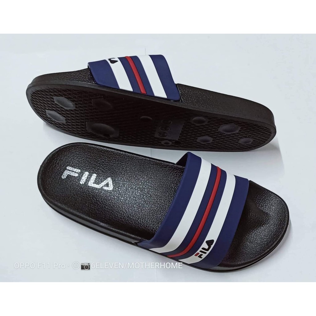 navy fila slides