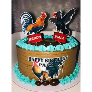 Cockfight Sabong Theme Birthday Cake Topper Print In High Glossy Photo Paper Shopee Philippines