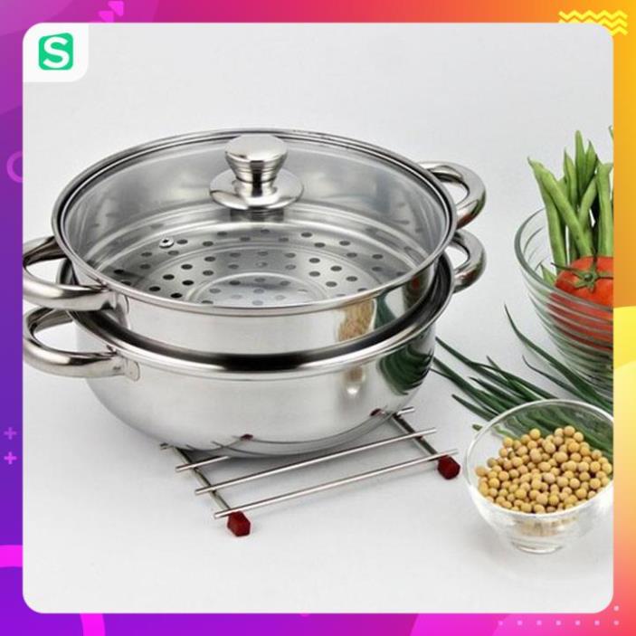 (Good Quality) 28cm Stainless Steel Steamer - High Quality 2-Storey ...