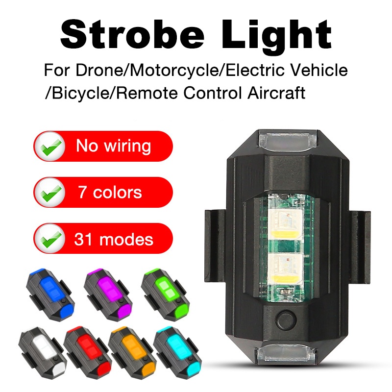 Universal Drone Strobe Light Motorcycle Flashing Light 7 Colors Slow Fast Flashing Light COD