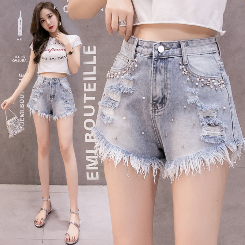 loose fit jean shorts womens