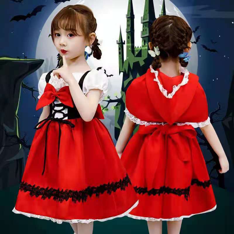 Halloween Children's Costume Girls Little Red Riding Hood