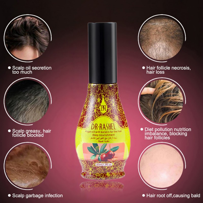 DR.RASHEL Argan Oil for Hair Treatment Repairing Nourishing Perm Dyed Hair  | Shopee Philippines