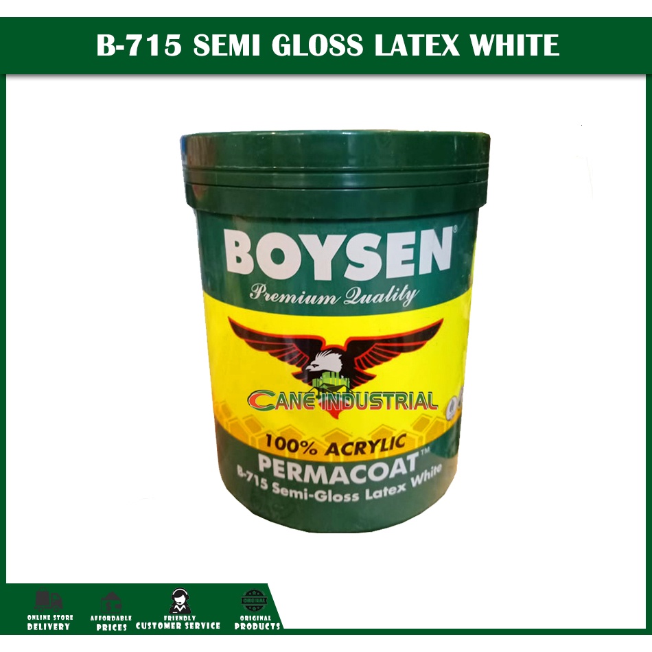 Boysen Permacoat B715 SemiGloss Latex White 1L Shopee Philippines