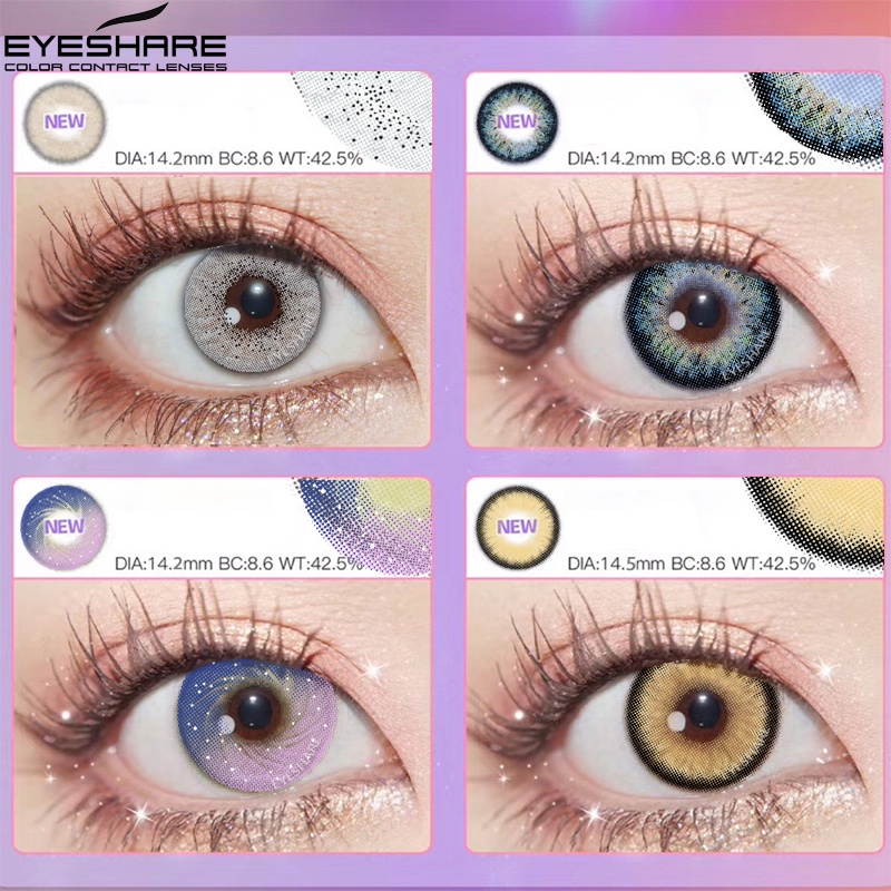 EYESHARE Contact Lenses for Eyes 1pair Natural Colored Lens BLUE