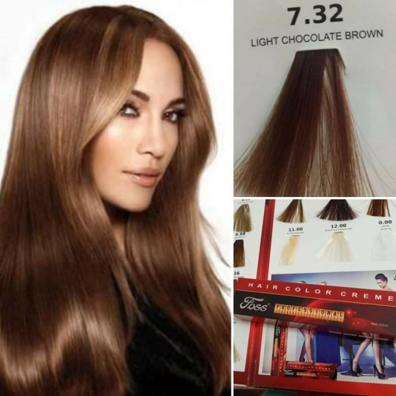 Foss  Hair Color (Light Chocolate Brown) | Shopee Philippines
