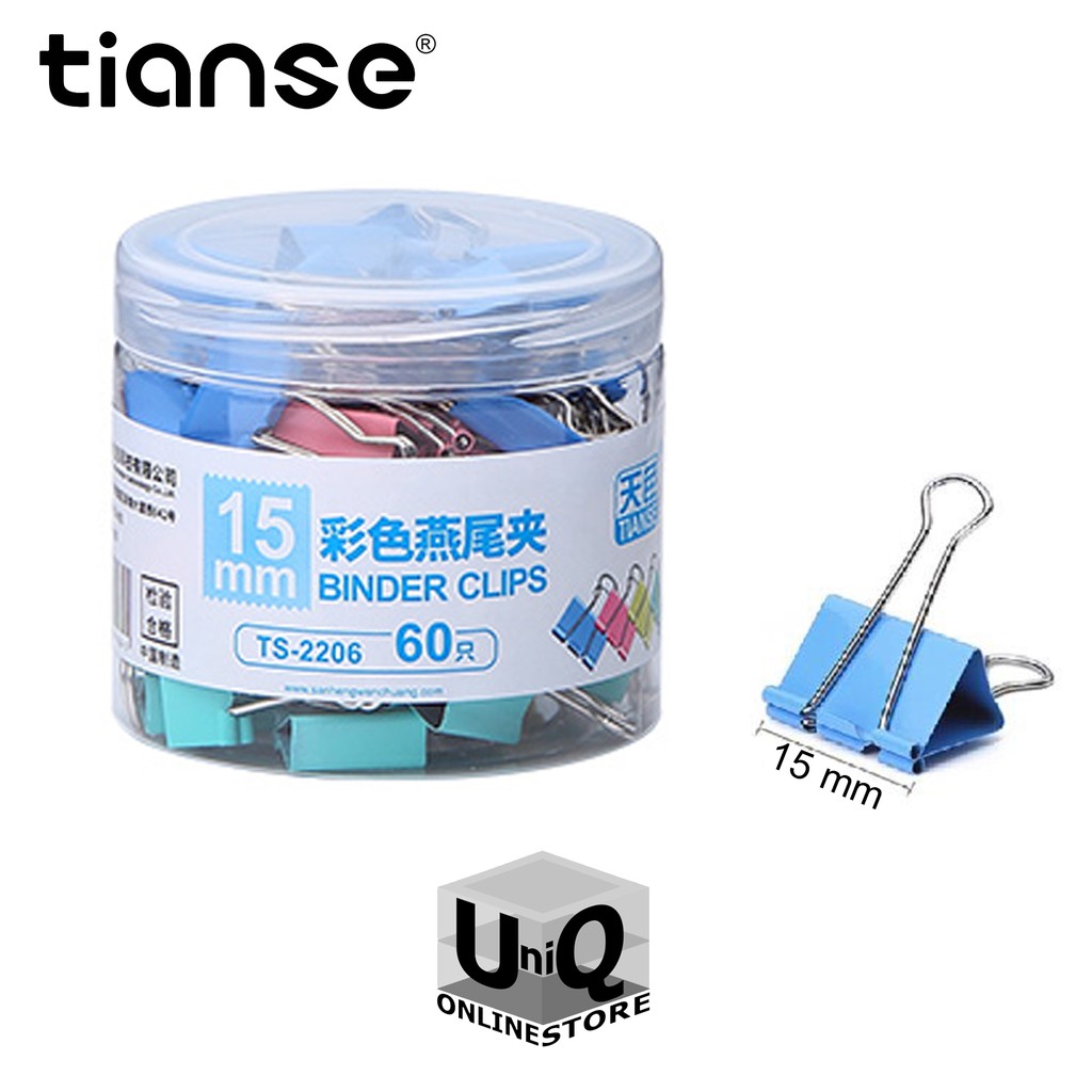 Tianse 2206 Assorted Color Binder Clips 15mm 60pcs/box Shopee Philippines