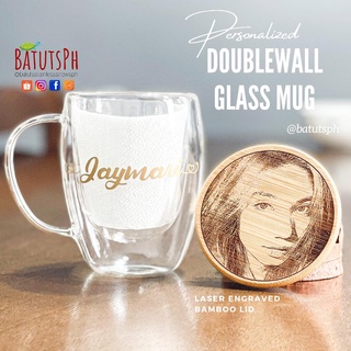 BatutsPh - Personalized Clear Glass Mug Collection Double Glass Custom Cup baso Gift Giveaway Coffee #2