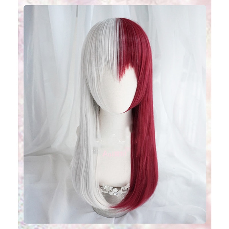 red white wig