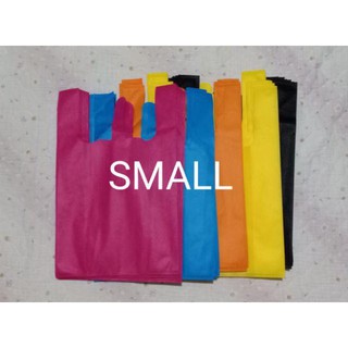 1 Pcs Sando Eco Bag 5 Size Plain Reusable Shopping Tote Handbag Non-woven Vest Grocery Gift Packing #8
