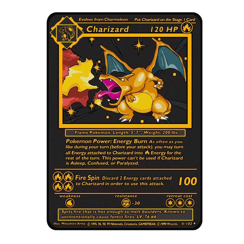 Pokemon Trading Card Game Collectible Card Games Suvidhadiagnosticcentre Com Ex Charizard Metal Card Fan Made Carte Pokemon Gold Mega Dracaufeu Gx