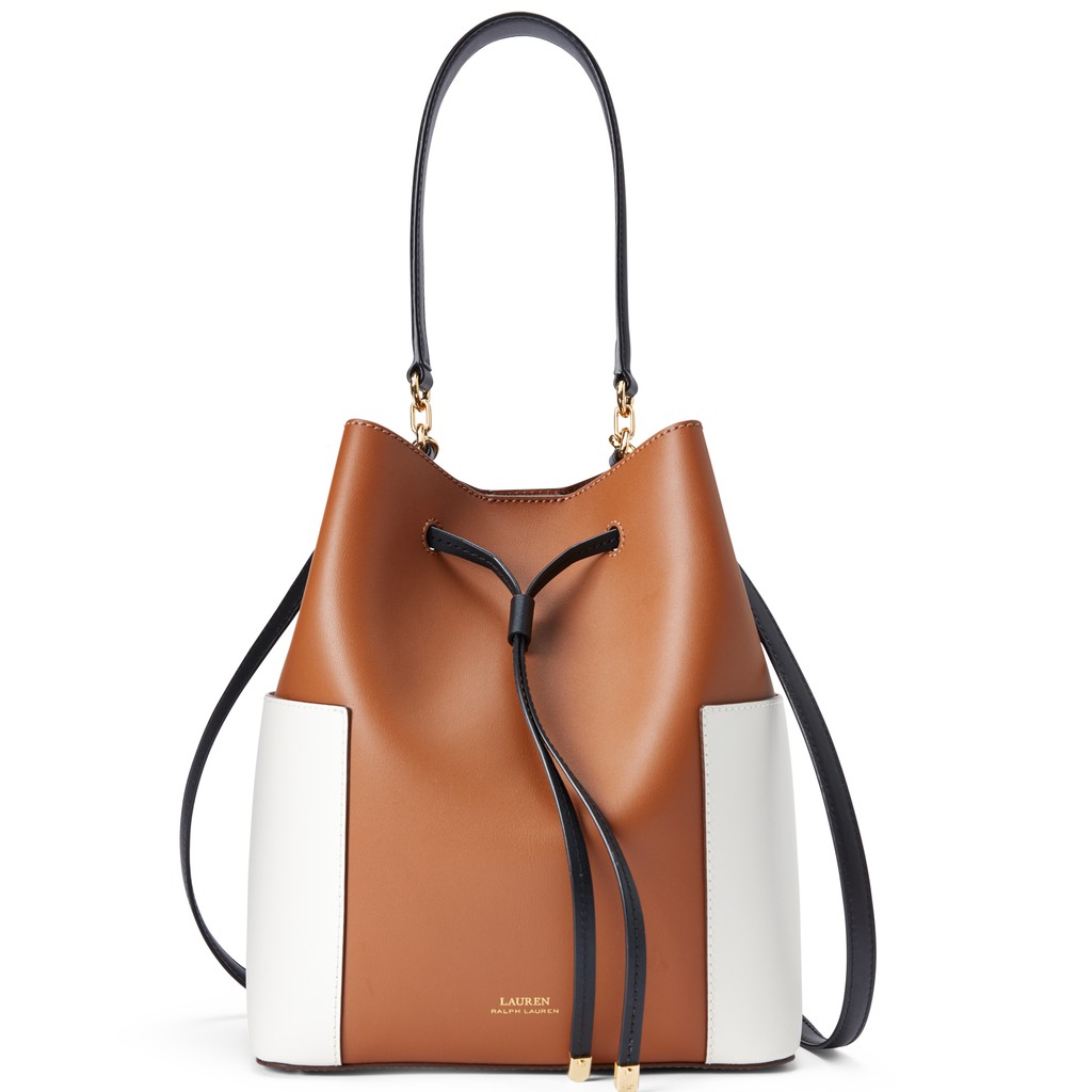 leather debby drawstring bag