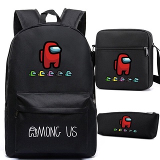 3pcs Among of Us 3D Backpack Children Cartoon Anime School Bag Laptop Rucksack Girl Boy Knapsack Tra #8
