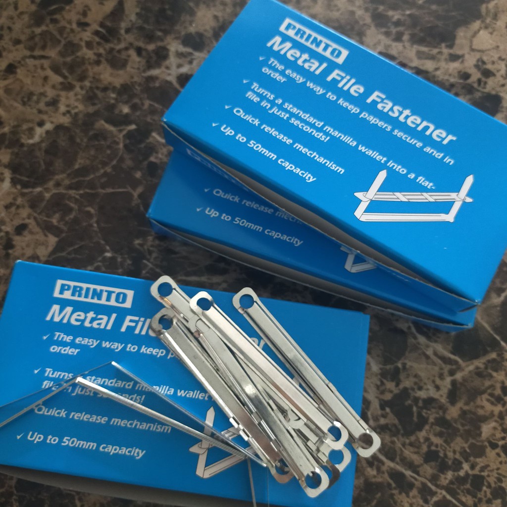 Metal Paper Fasteners | Approximately 50 Sets per Box | Shopee Philippines