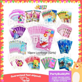 10pcs Plastic Party Birthday Gift Bag Lootbags (GIRL Character) Wholesale P15 only!
