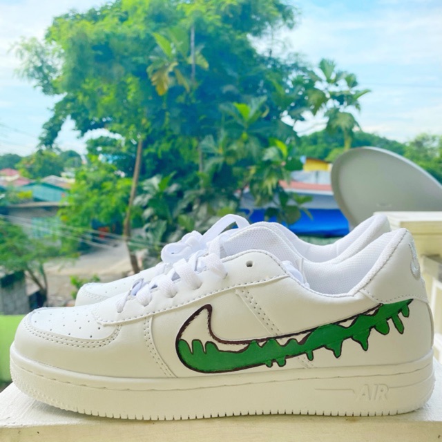 slime green air force 1