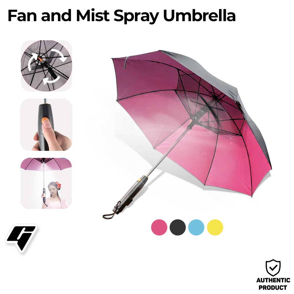 UV Protection Umbrella with Cooling Misting Fan Shopee Philippines