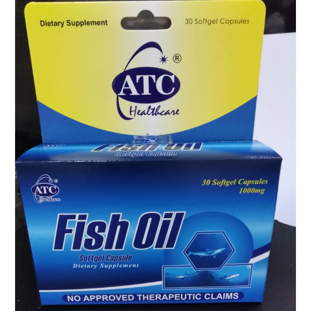 ATC Fish Oil 1000mg 30 Soft Gel Capsule | Shopee Philippines