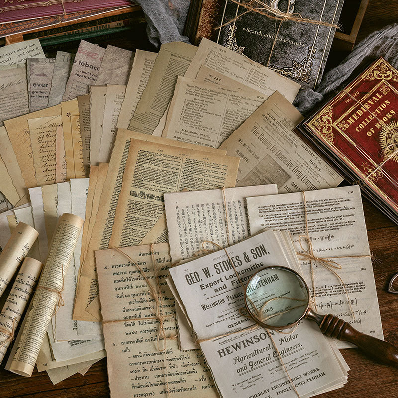 Lengodd 10 Sheets Vintage Page Material Paper Diy Scrapbooking Journal Decoration Material Paper Shopee Philippines