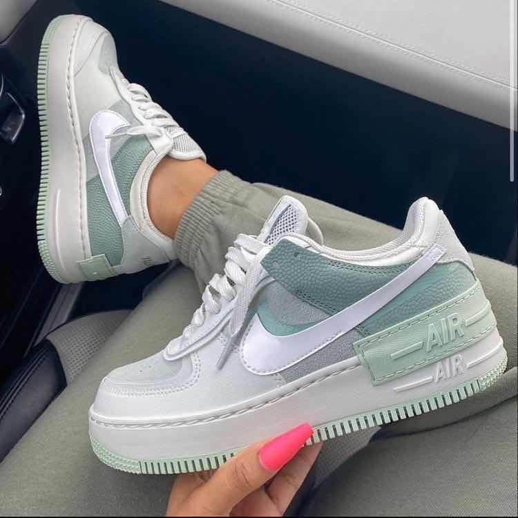 nike air force one mint green