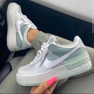 nike air force preto e verde agua