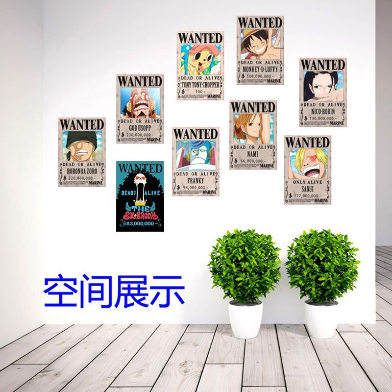 10pcs Lot One Piece Wanted Posters Sticker Anime Luffy Shopee Philippines