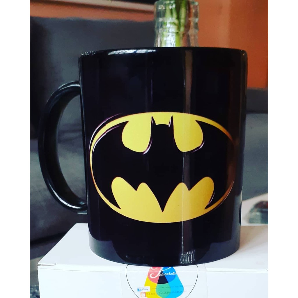 Printaholics Batman Mug Classic Logo Full Black Mug | Shopee Philippines