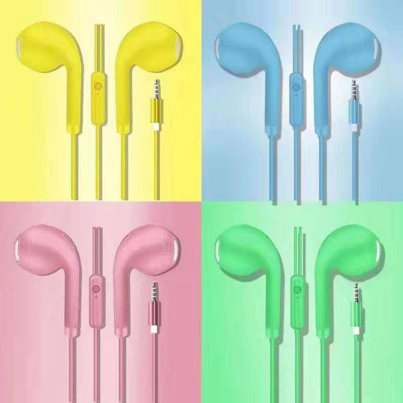 Wired Headset Macaron Earphones In-Ear 3.5mm Headset music Universal ...