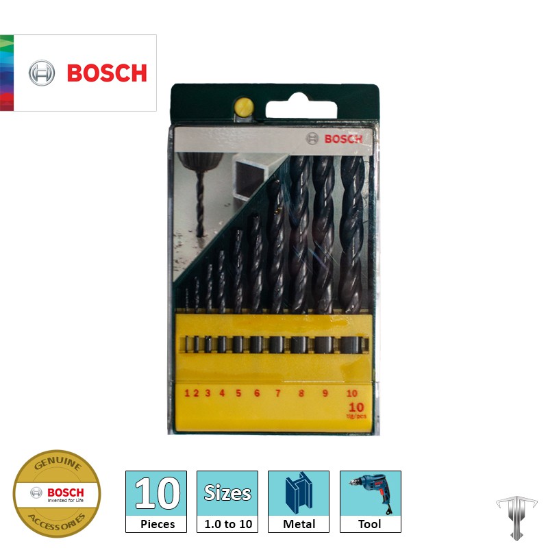 Bosch 2607019442 HSSR Drill Bit Set 10 pieces Shopee Philippines