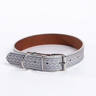 Pet New Creative Meaning Safe Woven Printing Pu Leather Cat and Dog Collar Style Simple Atmosphere / Size Adjustable #4