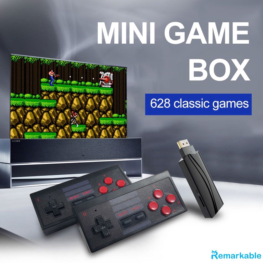 Ready Retro Tv Game Stick Mini Hdmi 4k Console 628 Built In Games 2 Wireless Gamepad Shopee Philippines