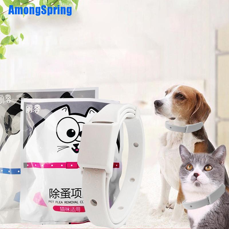 [Amongspring] 2Pcs Adjustable Cat Dog Collar Flea Tick Prevention Pet Collar Pest Control