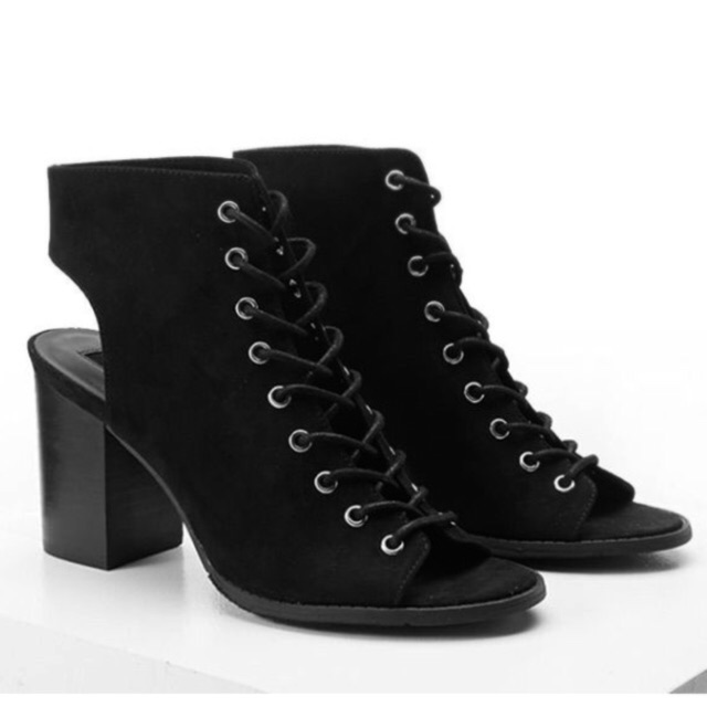forever 21 peep toe booties
