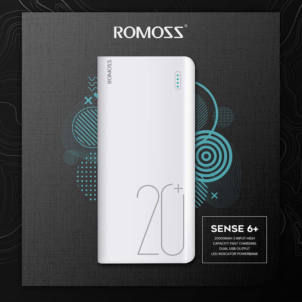 Romoss Sense 6 Plus/Sense 6F 20000mAh Powerbank 22.5W QC 3.0 PD Super Fast Charge Power Bank - Image 2