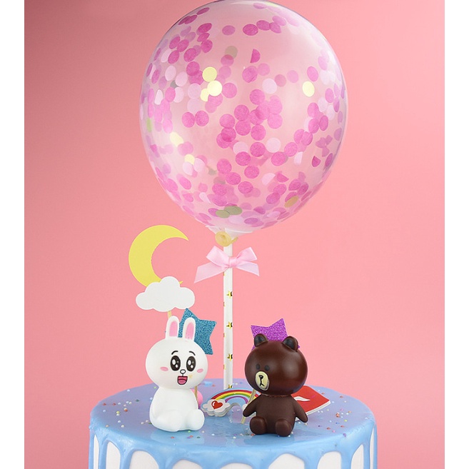 New creative birthday cake decoration balloon transparent Sequin Balloon Party