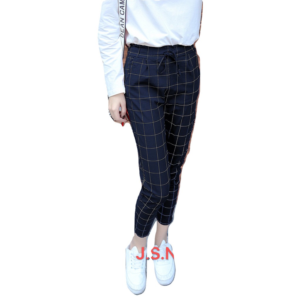 checkered womens pants