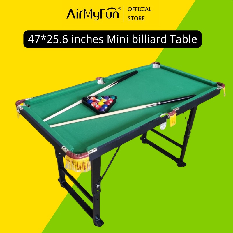 Pool table 47*25.6 inches Mini billiard Table for Kids adjustable metal
