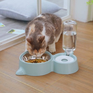 Pet Cat Bowl Double Bowl Automatic Dog Water Bowl Dog Basin Water Bowl Feeding Dog Food Bowl Cat Food Rice Basin Cat Supplies