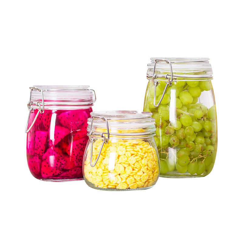 3pcs Glass Sealed Jar Food Storage Jar Set Shopee Philippines