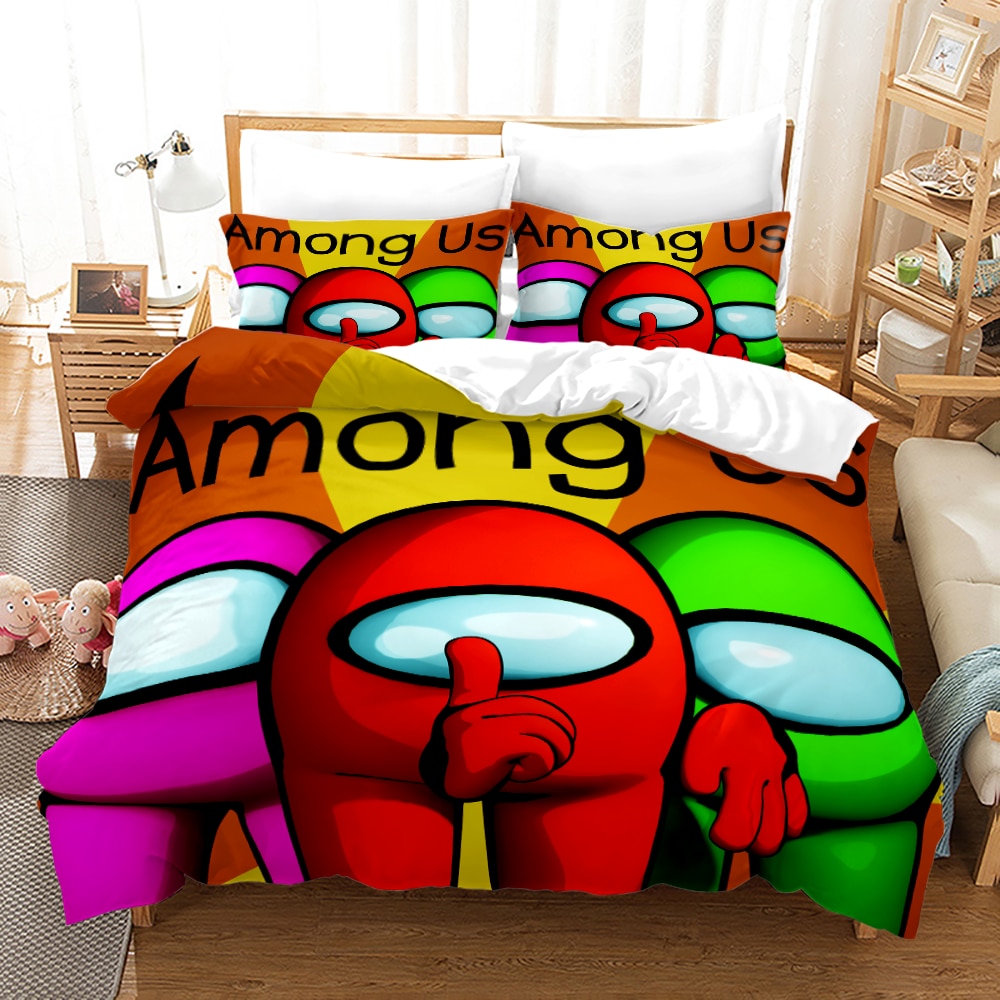 Cartoon Among Us Bedding Set For Kids, What Us A Duvet Cover